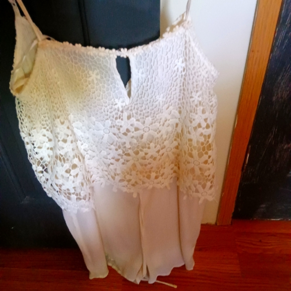 White lace romper
